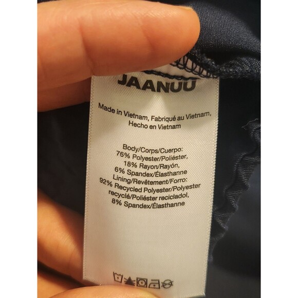 Jaanuu Women’s Small Petite Blue Contrasted Ponte Scrub Pants Comfy Work Wear - Picture 7 of 10